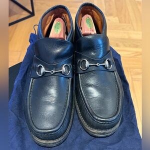 Gucci high top boot style loafers